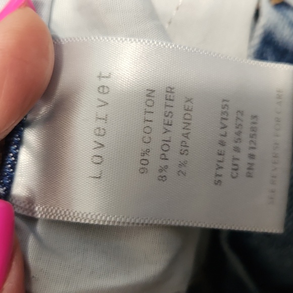 Lovervet By: Vevet "Love At First Sight" Midrise Cropped Jeans Sz.29/9 - Picture 11 of 11
